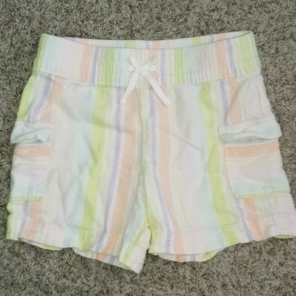 Wonder Nation Pastel Striped Cargo Shorts